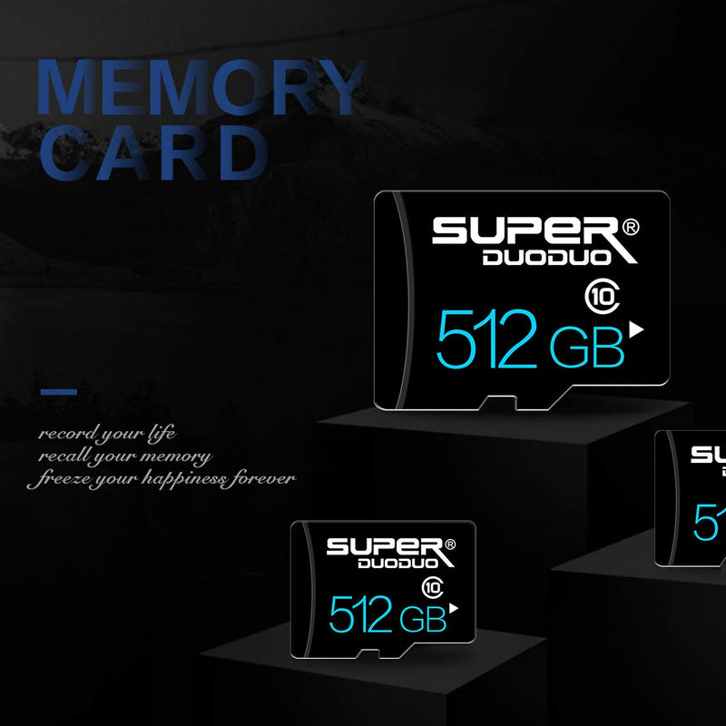 [Australia - AusPower] - Micro sd Card 512GB Memory Card,TF Card 512GB with Adapter for Camera (Class 10 High Speed), TF Memory Card XK-512GB 