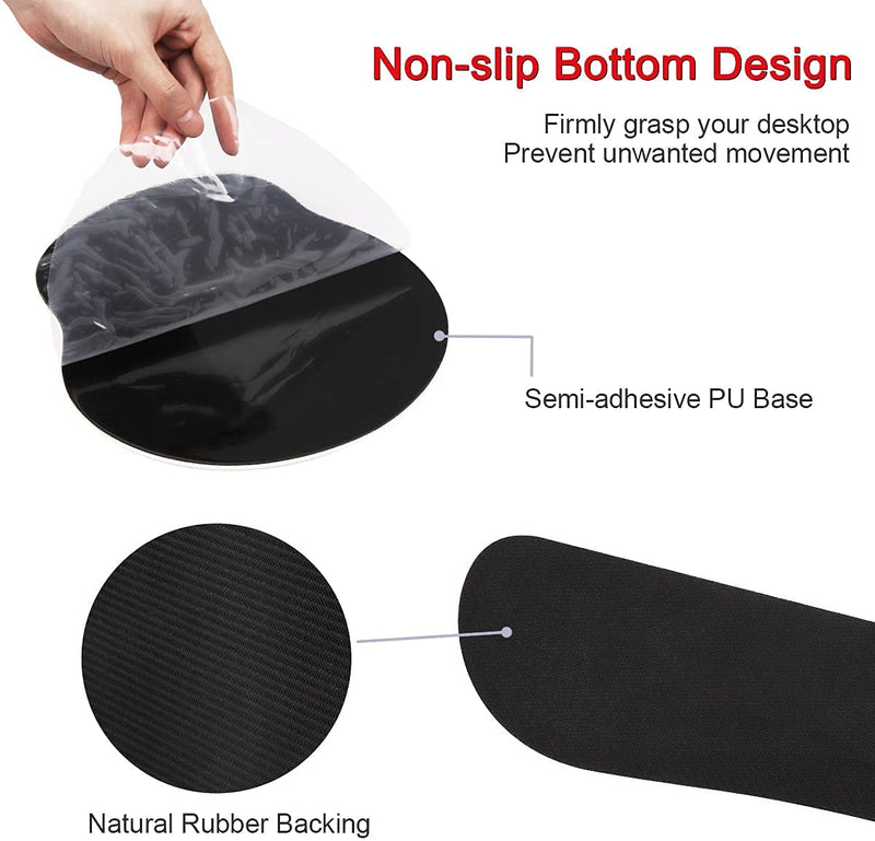 [Australia - AusPower] - Ergonomic Mouse Pad Wrist Support Gel and Keyboard Wrist Rest Set for Laptop , Gaming and Office, Durable, Comfortable and Pain Relief + Coaster,Stay Positive Work Hard and Make It Happen Pink Glitter 