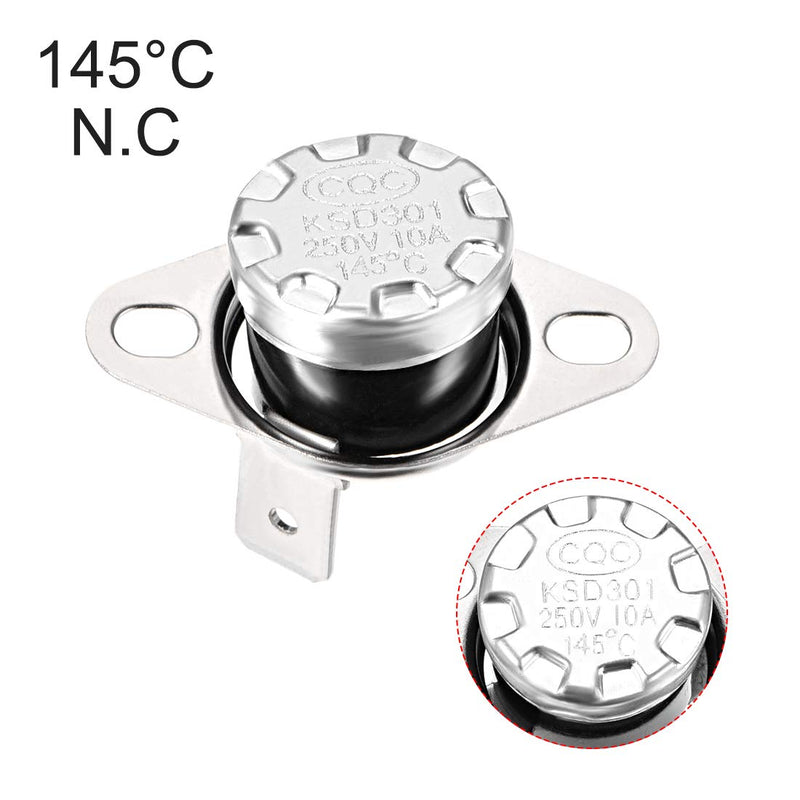 [Australia - AusPower] - uxcell KSD301 Thermostat 145°C/293°F 10A Normally Closed N.C Adjust Snap Disc Temperature Switch for Microwave,Oven,Coffee Maker 5pcs 