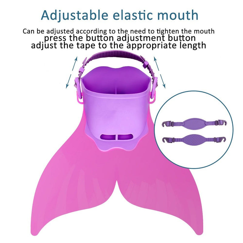 [Australia - AusPower] - Adjustable Mermaid Swim Fin for Swimming Training Girl ,Boys ,Kids ,Children by AIWANK 