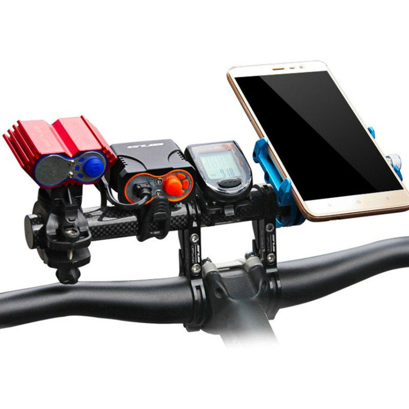 [Australia - AusPower] - GUB 31.8MM Double Clamp Carbon Fiber Super Long Bike Bicycle Handlebar Extender Extension Light Lamp Computer Phone Mount Bracket Stand Holder 
