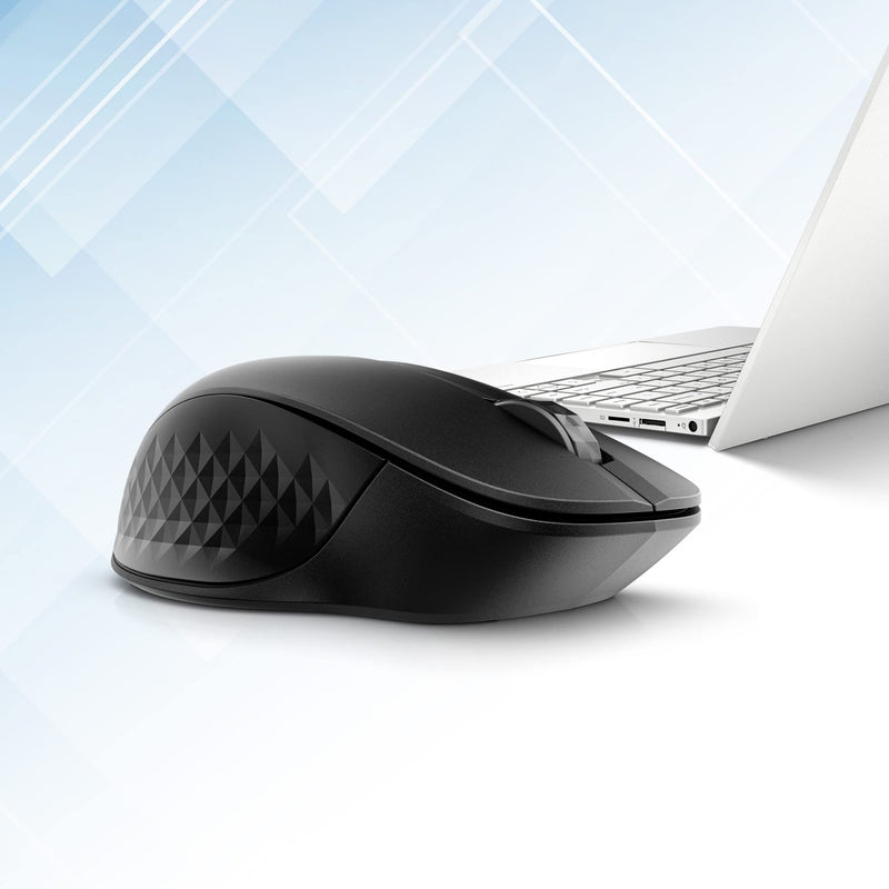 [Australia - AusPower] - HP 430 Multi-Device Wireless Mouse - Black - Bluetooth 5.2 & 2.4GHz Wireless USB Receiver, up to 4000 DPI Blue Sensor, Customizable Buttons, 2-Year Battery, PC, Laptop, Mac, Chromebook (3B4Q2AA#ABL) 