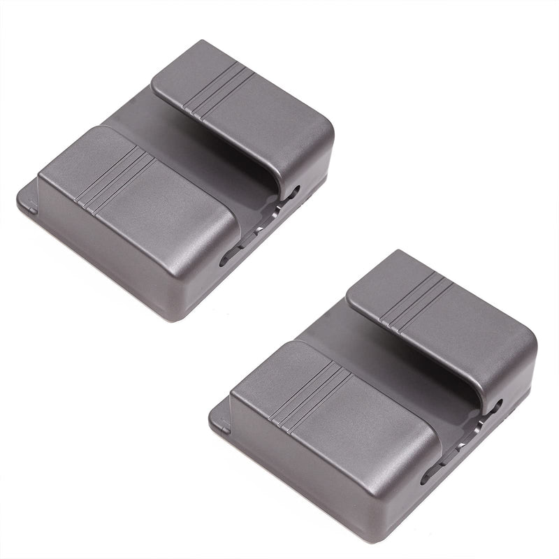 [Australia - AusPower] - 2 Pcs Wall Mount Phone Holder with 3M Adhesive Phone Stand with Data Cable Receiving Hole, Phone Charger Stand Remote Control Storage Box for Bedroom, Kitchen, Bathroom, Office (Black) Black 