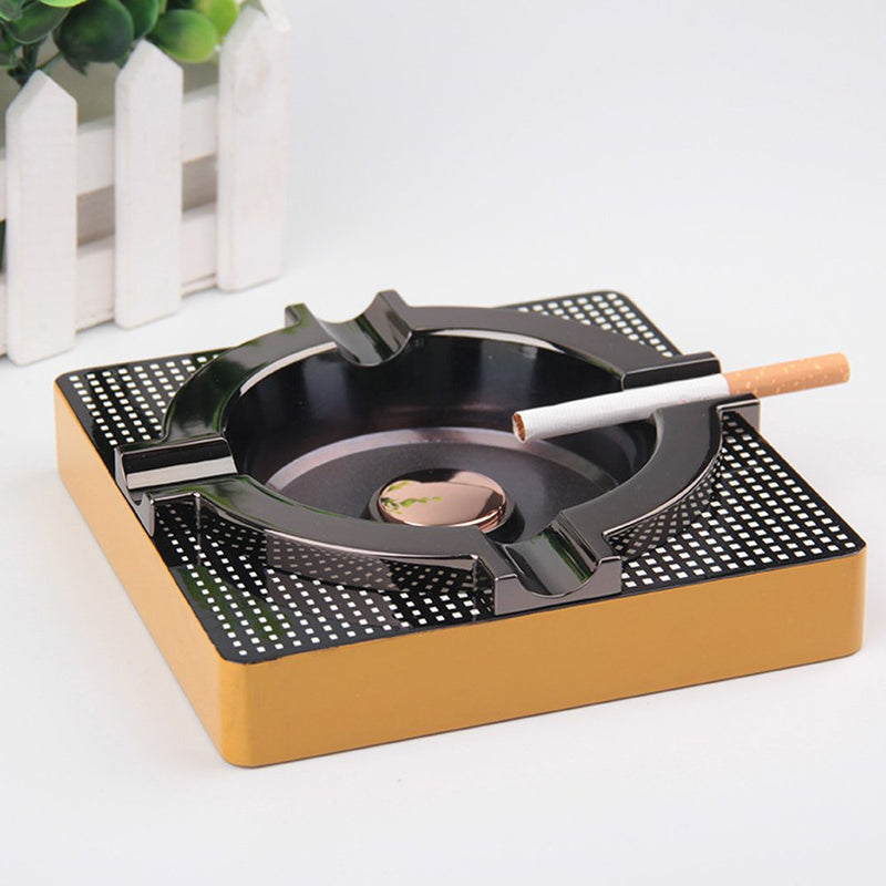 [Australia - AusPower] - OILP Cigar Ashtray Metal Outdoor Cigar Cigarette Ashtray for Patio/Home Modern Table Cigar Ashtrays -(Square,Alloy) 