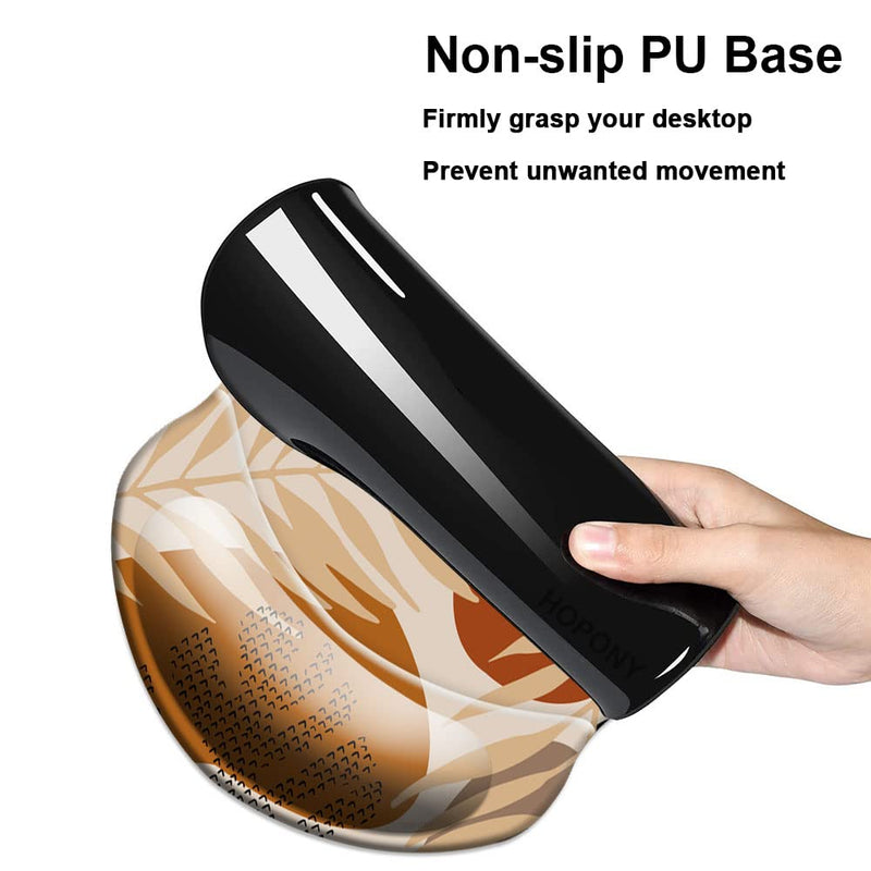 [Australia - AusPower] - Mouse Pad with Wrist Support, Non Slip Mousepad Wrist Rest for Office, Computer, Laptop & Mac- Durable & Comfortable & Lightweight Ergonomic Support Mouse Mat Abstract Plants Abstract Art 4 