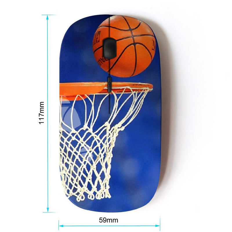 [Australia - AusPower] - Graphic4You Basketball Sports Doughnut Ergonomic Wireless Mouse with Nano Receiver 