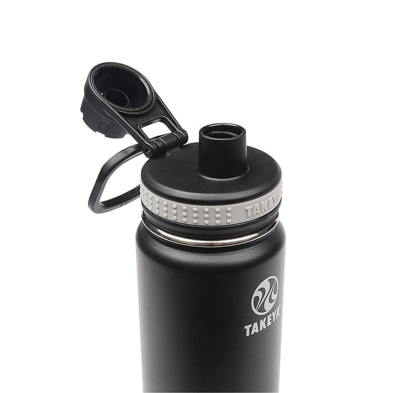 [Australia - AusPower] - Takeya, Black Originals Vacuum-Insulated Stainless-Steel Water Bottle, 18oz, 18 oz 