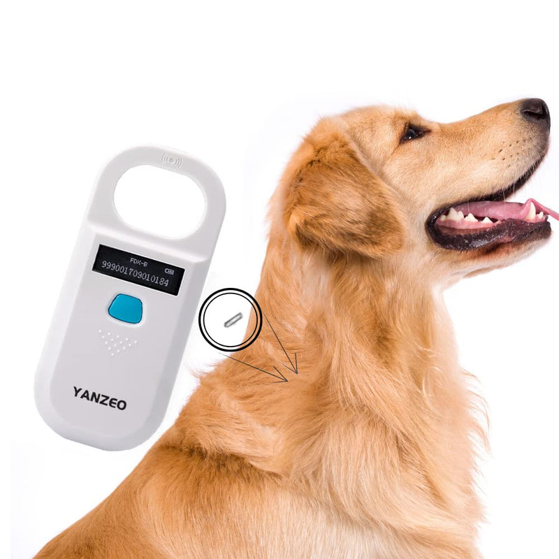 [Australia - AusPower] - Yanzeo Pet Microchip Reader, RFID EMID Animal Handheld Reader,134.2 Pet ID Scanner Rechargeable Animal Chip Registration, Pet Tag FDX-B(ISO 11784/11785) (AR180) Ar180 