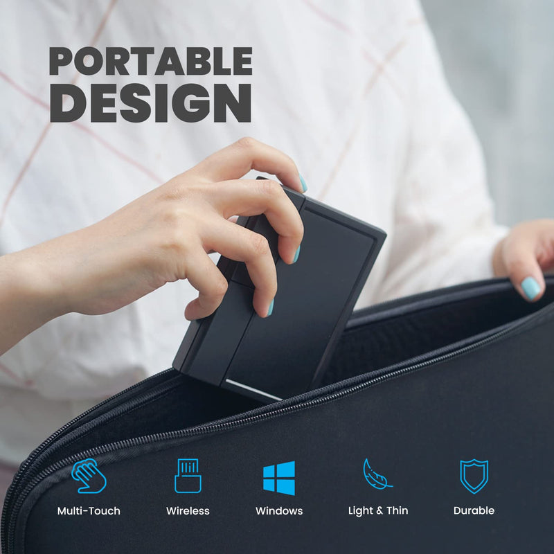 [Australia - AusPower] - Perixx PERIPAD-704 Wireless Touchpad, Portable Track Pad for Desktop and Laptop User, Large Size 4.72x3.54x0.74 inches (Wireless), Black 