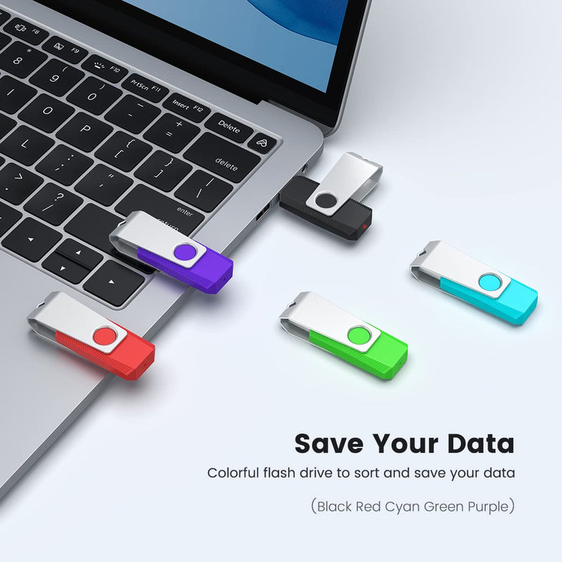 [Australia - AusPower] - Aiibe 16GB Flash Drive 3.0 10 Pack 16GB USB Flash Drive USB 3.0 Thumb Drives USB Drive 16GB Jump Drive Memory Stick Multi Pack(16GB, 10 Pack, 5 Mixed Colors: Black Red Cyan Green Purple) 16GB 3.0 10Pack Multicoloured 