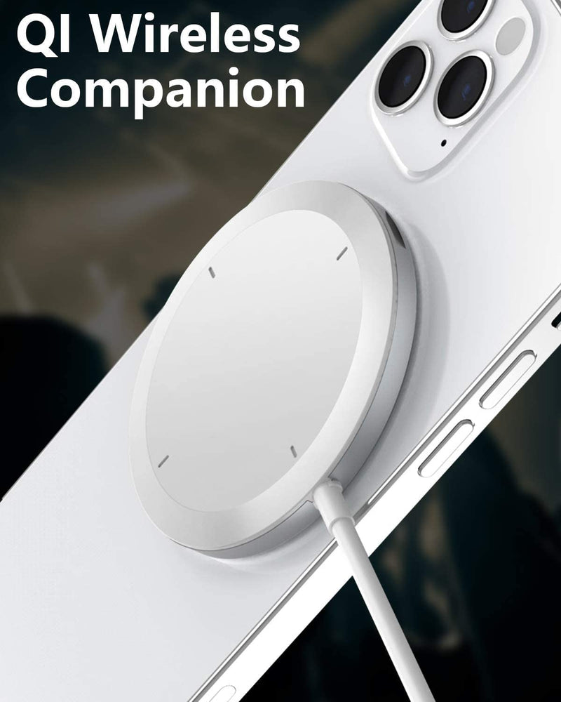 [Australia - AusPower] - 15W Magnetic Wireless Charger, Wireless Charging Pad Qi-Certified for iPhone 13/13 Mini/13 Pro/iPhone 12 Series (White) 