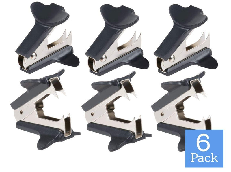 [Australia - AusPower] - 1InTheOffice Staple Remover, Claw Staple Remover, Staple Remover Tool, Black,"6 Pack" 