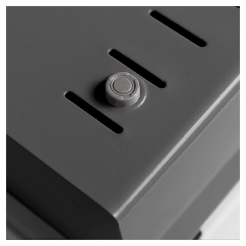 [Australia - AusPower] - Acrimet Index Business Card Size File Holder Organizer Metal Base Heavy Duty (AZ Index Cards and Divider Included) (Gray Color with Clear Crystal Plastic Lid Cover) 