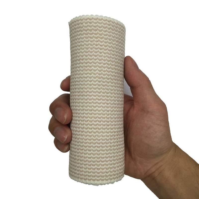 [Australia - AusPower] - ZJCCTO Elastic Bandage 2 Pack. 6 Inches Wide x (13 to 15 ft. when stretched) with Hook and Loop on Both Ends, Latex Free Bandage. Perfect Compression Wrap for Varicose Veins,Sprained Ankle 2 Count (Pack of 1) 