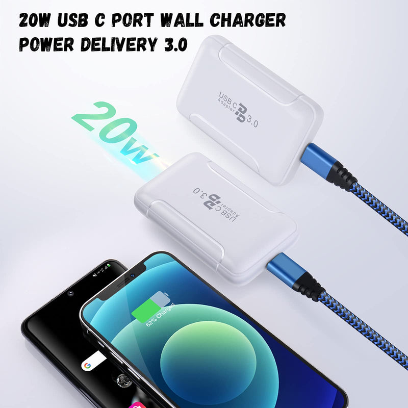 [Australia - AusPower] - 20W USB C Fast Charger, Costyle PD 3.0 Fast Charging Block Slim Foldable USB C Plug with Gan Tech Type C Wall Charger Compatible iPhone 13/13 Pro/12/13 Pro Max/Mini, 11 Pro Max XR Xs, iPad Mini/Pro White 