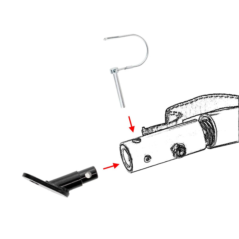 [Australia - AusPower] - Biange Bike Trailer Hitch Connector, Cycling Adapter Accessories (Black) 2*black 