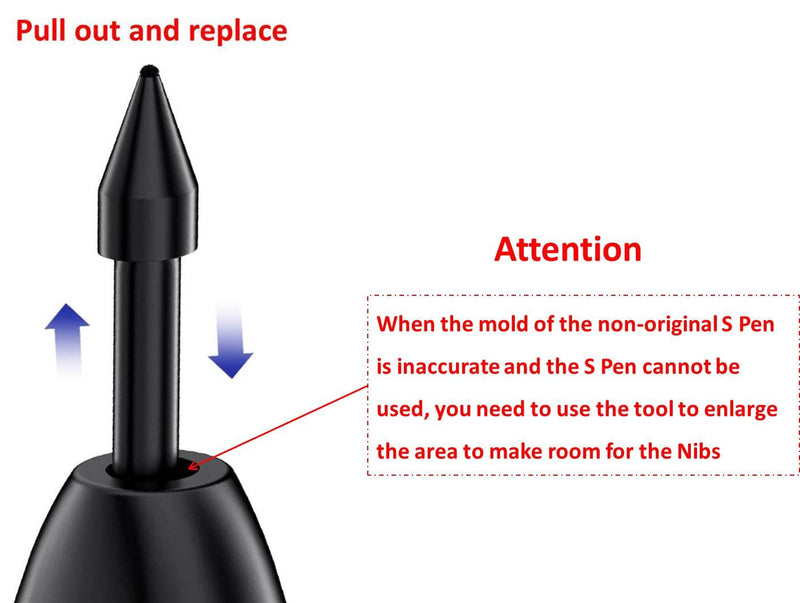 [Australia - AusPower] - 5 PCS Soft Tips/Nibs for Samsung Galaxy Tab S8 Ultra / S8 Plus / S8 S Pen Tips Replacement Soft Nibs Tab S8 Ultra Nibs/Tab S8 Plus Nibs/Tab S8 Nibs (S8/S8+/S8 Ultra Black*5) S8/S8+/S8 Ultra Black*5 