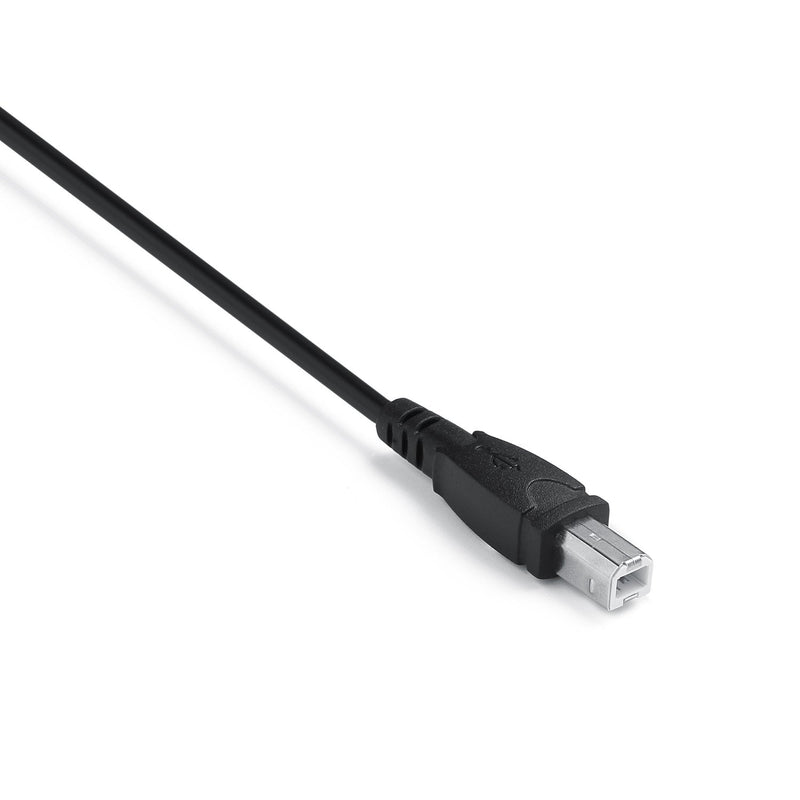 [Australia - AusPower] - 2 Pack USB 2.0 Cable A Female to USB B Male Cable for Printer Extender Connection Cables USB_A/F-USB_B/M Adapter (USB_A-USB_B Cables Black) 