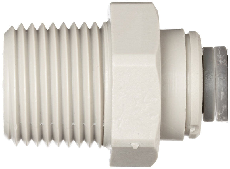 [Australia - AusPower] - John Guest Acetal Copolymer Tube Fitting, Straight Adaptor, 3/8" Tube OD x 1/2" NPTF Male (Pack of 10) 