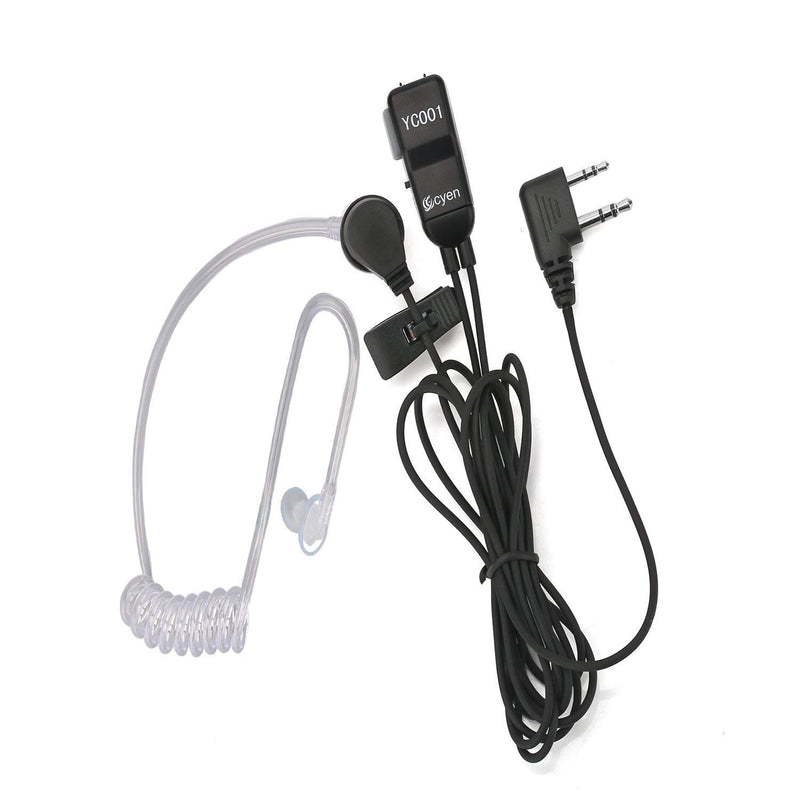 [Australia - AusPower] - Two Way Radio Earpiece Noise Canceling Transparent Security Headphones Walkie Talkie Earphone with PTT/VOX – Pair 