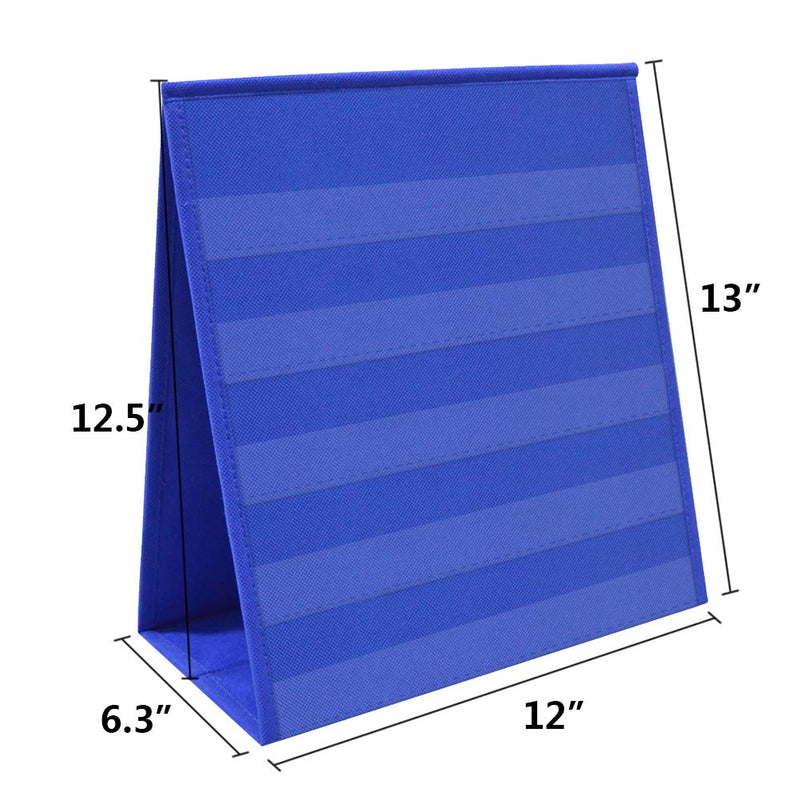 [Australia - AusPower] - VNOM Small Pocket Chart Table Top Double Sided Sentence Strips Pocket Chart Foldable & Self-Standing for Classroom or Home (13”x12”,Blue+Red) 