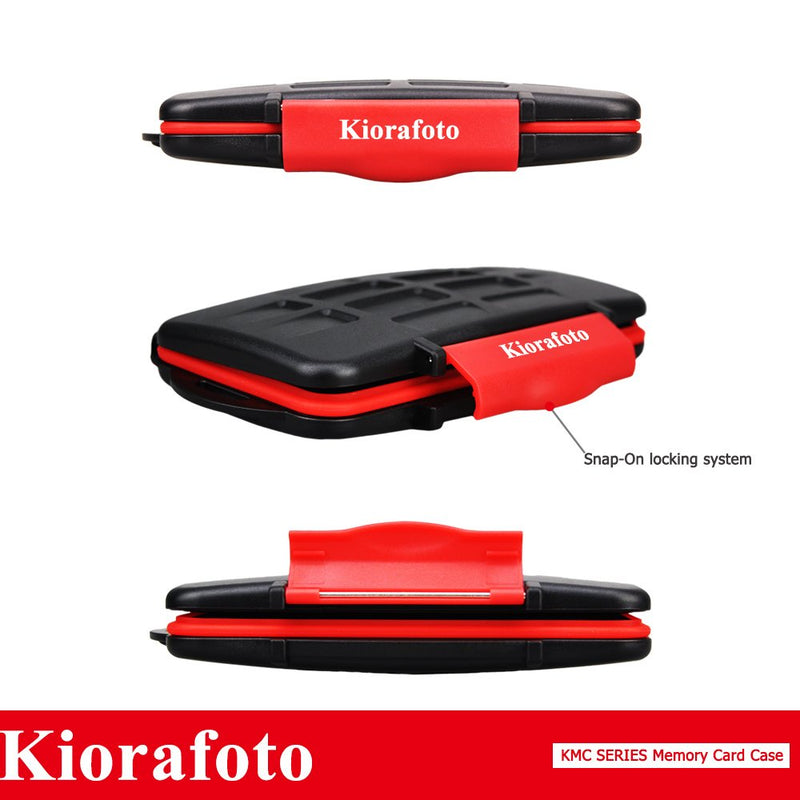 [Australia - AusPower] - Kiorafoto Professional Water-Resistant Anti-Shock Holder Storage SD SDHC SDXC TF Memory Card Case Protector Cover with Carabiner for 12SD Cards & 12 Micro SD Cards for 12 SD + 12 Micro SD 