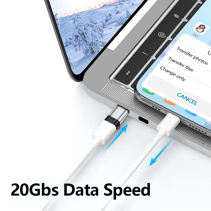 [Australia - AusPower] - Magnetic USB C Adapter Straight 24 Pin Mini Magnetic USB C Adapter Connector 2 Pack 100W PD Fast Charge 20Gbs Data Transfer USB3.1 magnetic usb c adapter straight 2 