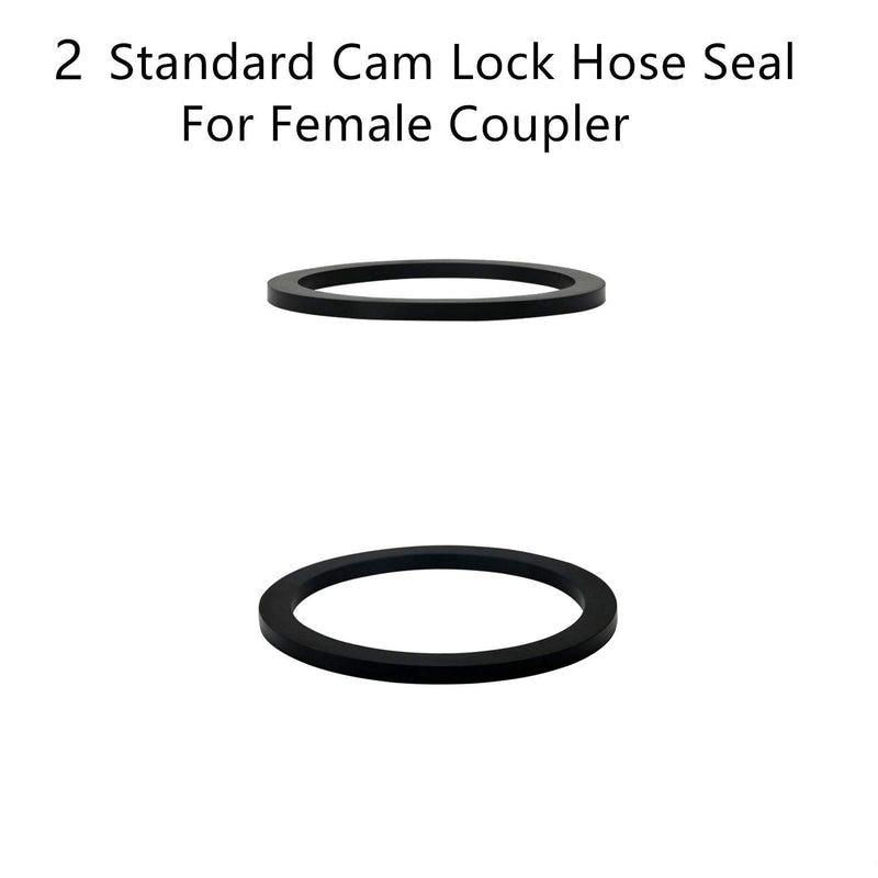 [Australia - AusPower] - 2PCS Cam and Groove Fitting, Aluminum, Type DC, 2" Dust Cap, with 2PCS Camlock Gasket Fitting (2") 2 Inch 