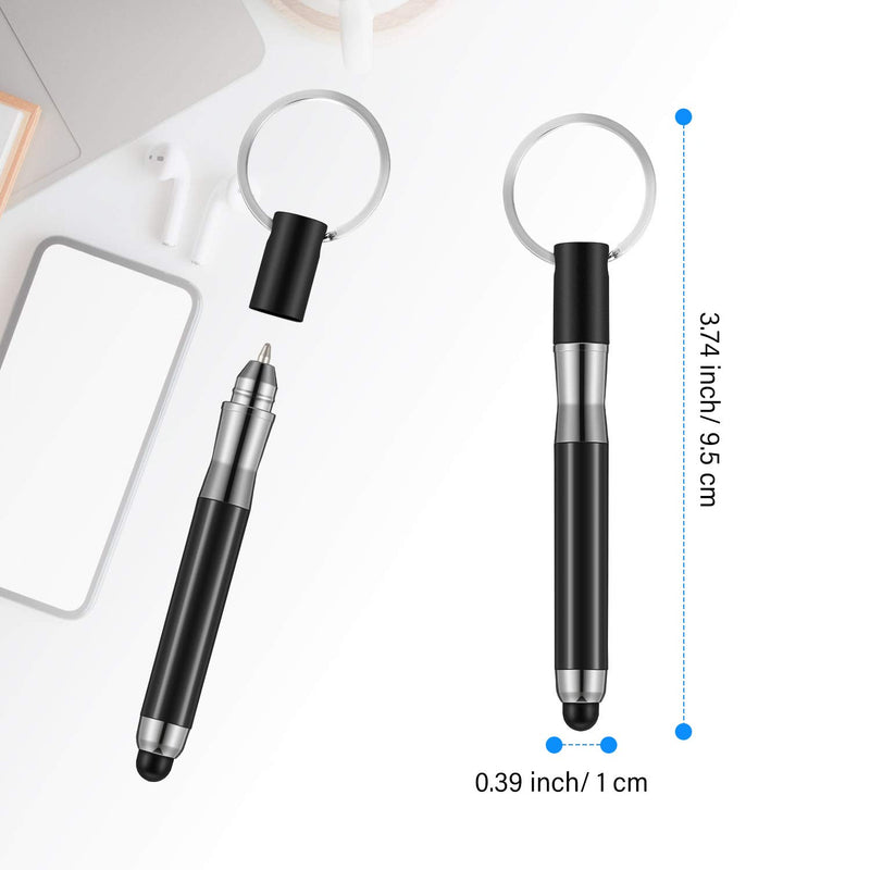 [Australia - AusPower] - Outus 4 Pieces Mini Stylus Pen with Keyring Loop 3-in-1 Accessory Bullet Capacitive Stylus Pen Keychain Stylus Tablet Pen Touchscreen Stylus Pen 