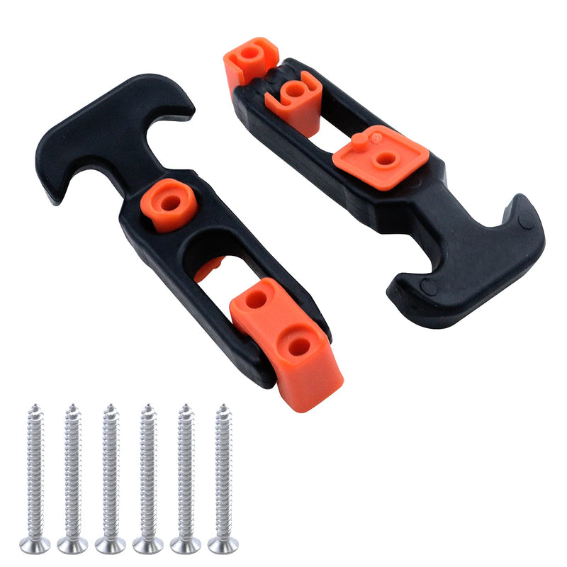 [Australia - AusPower] - T Tulead T-Handle Latches Rubber Draw Latches Toolbox Cooler Replacement 110x46mm Toolbox Lid Latches Boat Hatch Latches Pack of 2 with Screws Orange 