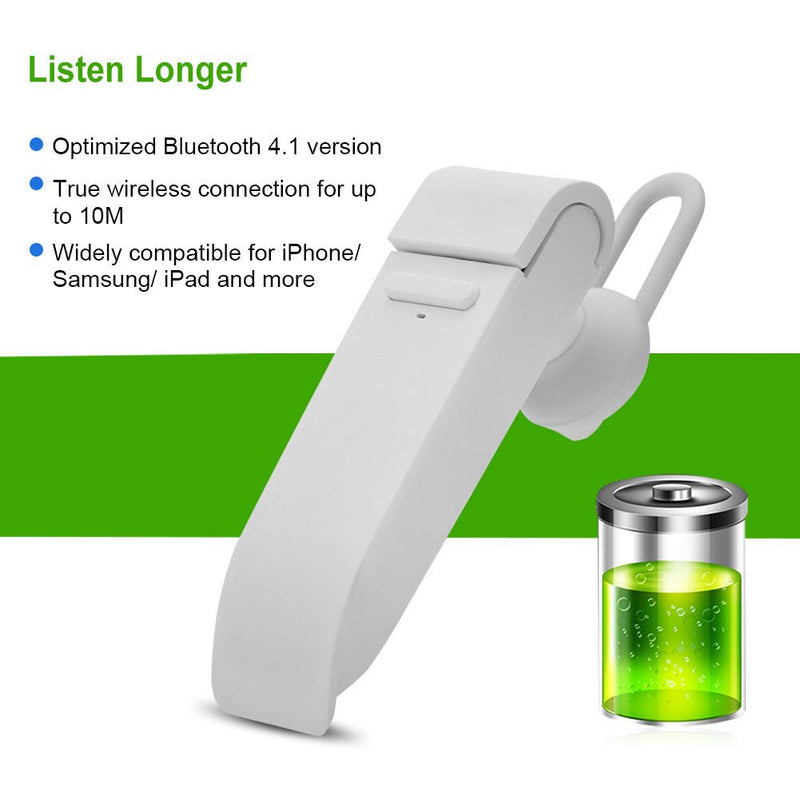 [Australia - AusPower] - Eboxer Smart Language Translation Devices, Bluetooth Multi-Language Translator Earphone, 16 Language Translator earpiece with APP for iPhone/for Samsung/for iPad and More(White) 