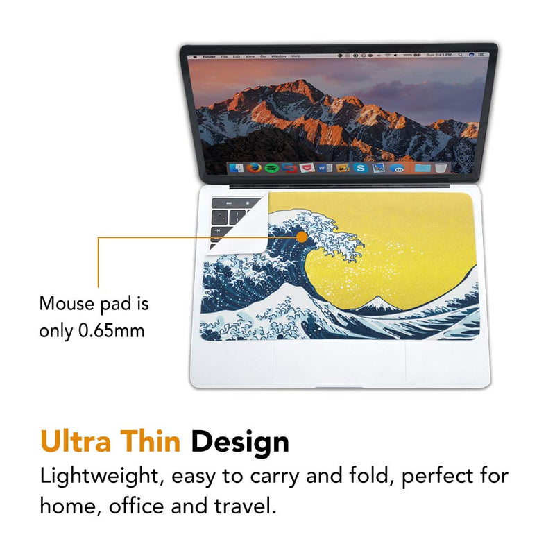 [Australia - AusPower] - SenseAGEx Ekax 3-in-1 Mouse Pad, Multi-Functional Microfiber Mouse Pad for Laptop, Portable & Washable Keyboard Mat, Monitor Protection, Monitor Cleaning All in One, Ukiyo-e 