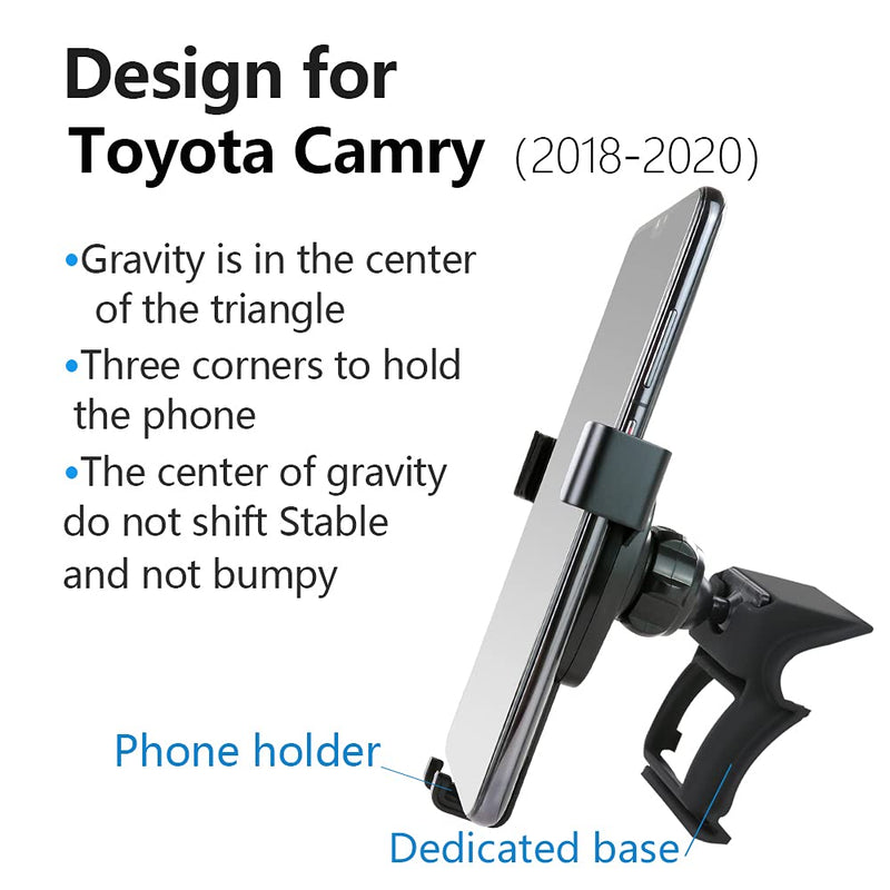[Australia - AusPower] - LUNQIN Car Phone Holder for 2018-2020 Toyota Camry Auto Accessories Navigation Bracket Interior Decoration Mobile Cell Phone Mount 