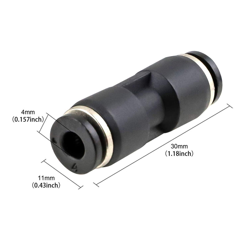 [Australia - AusPower] - TOPPROS Straight Push in Pneumatic Quick Connect Fittings 5/32 Inch to 5/32 Inch Pack of 20 