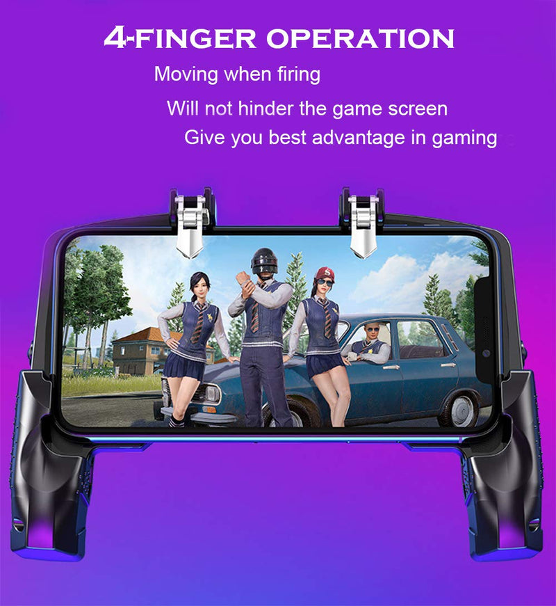 [Australia - AusPower] - GOFOYO K21 Mobile Game Controller for PUBG/Call of Duty/Fortnite,aim Trigger Fire Buttons L1R1 Shooter Sensitive Joystick,Gamepad for 4.7-6.5 inch iPhone & Android Phone 