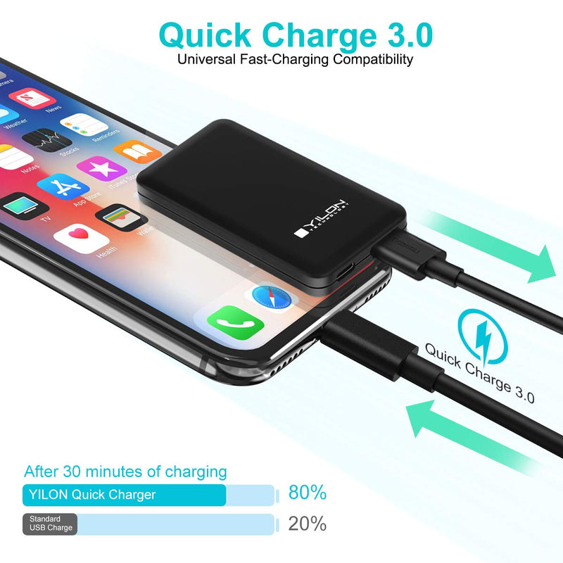 [Australia - AusPower] - 2 Pack Ultar-Slim Fast Plug/USB and Type c Fast Charger/18w 2 Port PD Portable Travel Wall Charger Adapter with QC3.0 Port Power for iPhone 12/12mini/12Pro Max,Airpods,xiaomi,Ipad Pro Tablet Chargers 
