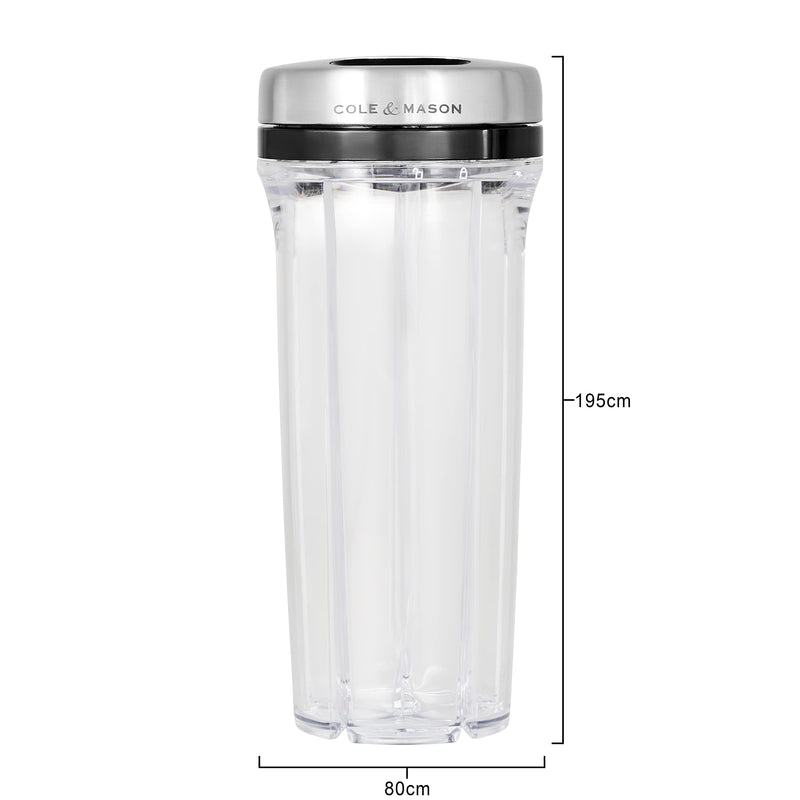 [Australia - AusPower] - Cole & Mason Saunderton Spice Storage & Shaker, Five Empty Spice Shakers,Clear, Silver 