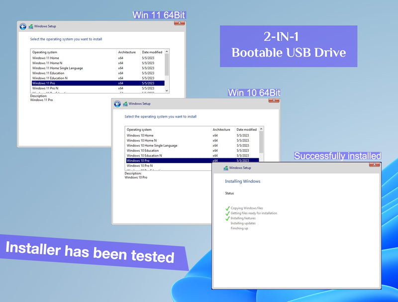 [Australia - AusPower] - 32GB - Bootable Windows 10&11, USB Driver 3.2 for Reinstall Windows, Reset Password,Supported UEFI and Legacy, Compatible All Brands 