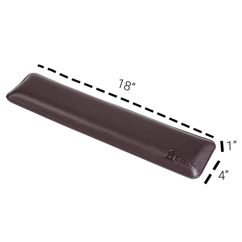 [Australia - AusPower] - Bailey Full Size by Castle - Leather Ergonomic Computer Wrist Rest Pad for Keyboards with Around 104 Keys - Firm Keyboard Wrist Support for Typists, Gaming, and Heavy Office Use (Woodland, Full Size) Woodland 