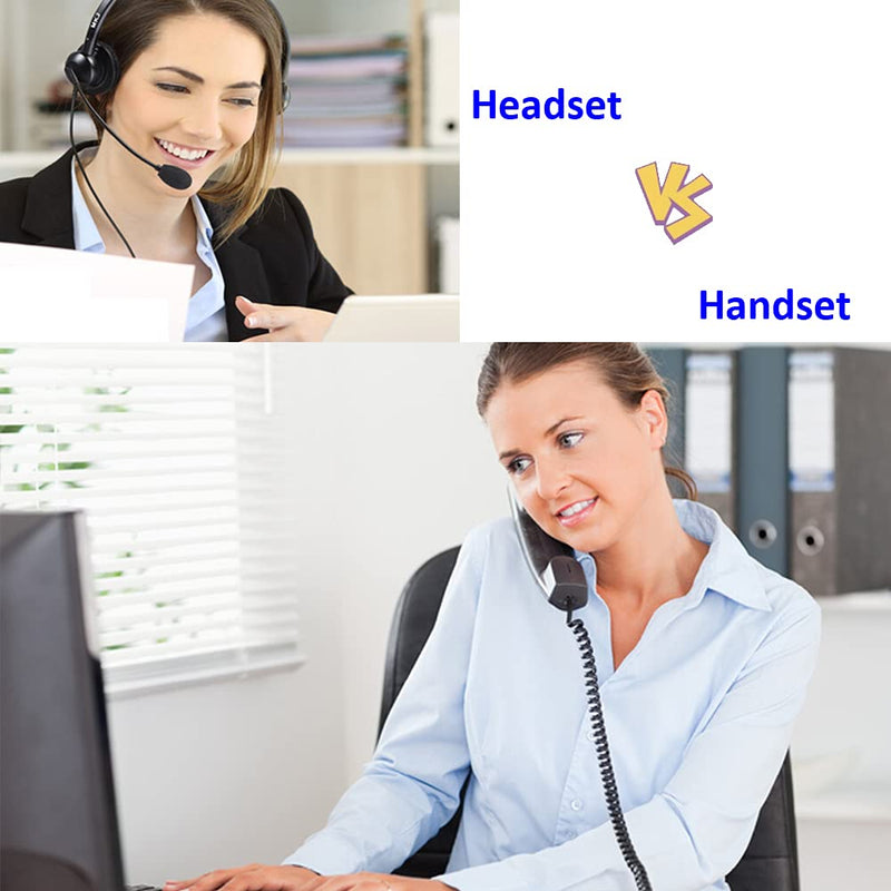 [Australia - AusPower] - Telephone Headset with Noise Cancelling Microphone for Landline Phones Call Center Headset with Volume Control for Office Phone Plantronics Dialer Avaya 9508 Aastra Digium Fanvil Mitel Nortel 