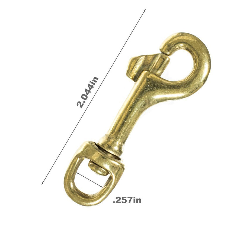 [Australia - AusPower] - Brass Swivel Snap Hooks - Diverse and Multifuntional (1/4 Inch, 2 Pack) 1/4 Inch 