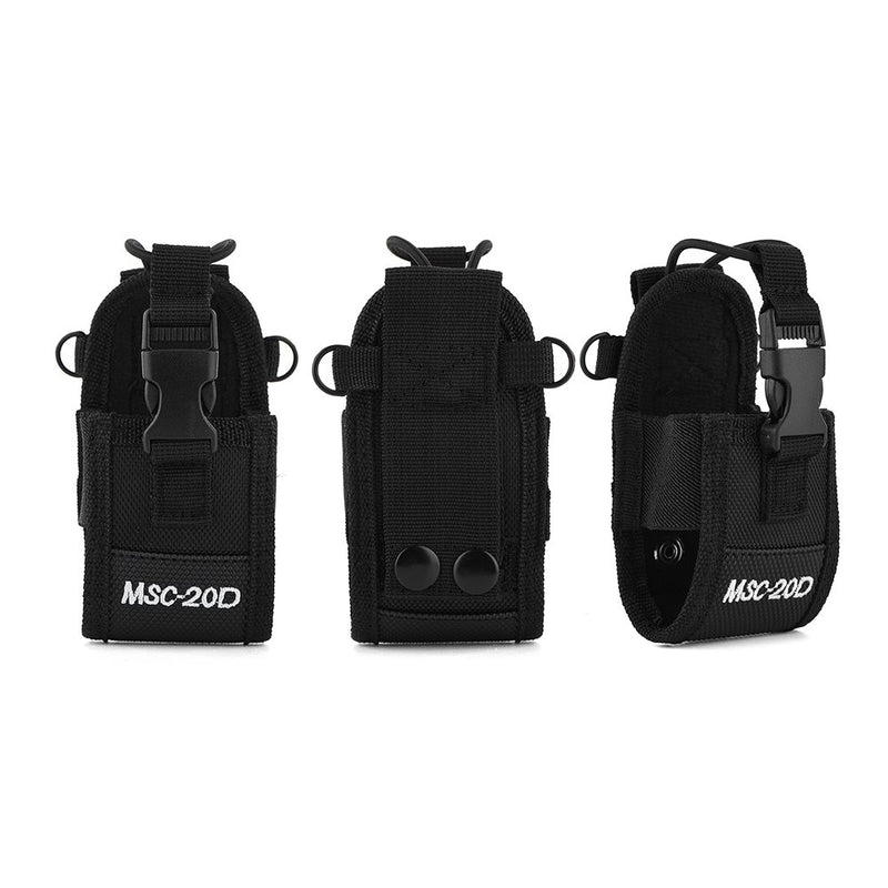 [Australia - AusPower] - MSC-20D Walkie Talkie Two Way Radio Holder Holster, Portable Walkie Talkie Nylon Belt Case Bag with Adjustable Shoulder Strap 