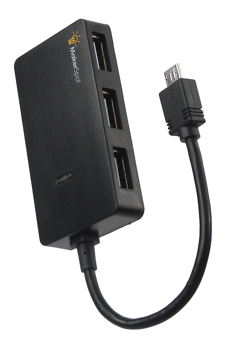 [Australia - AusPower] - MakerSpot Micro USB OTG Hub for Raspberry Pi Zero 4 Port High Speed Sync and Extension Cable Adapter Also Works with Android Tablet Raspbian Jessie Linux 