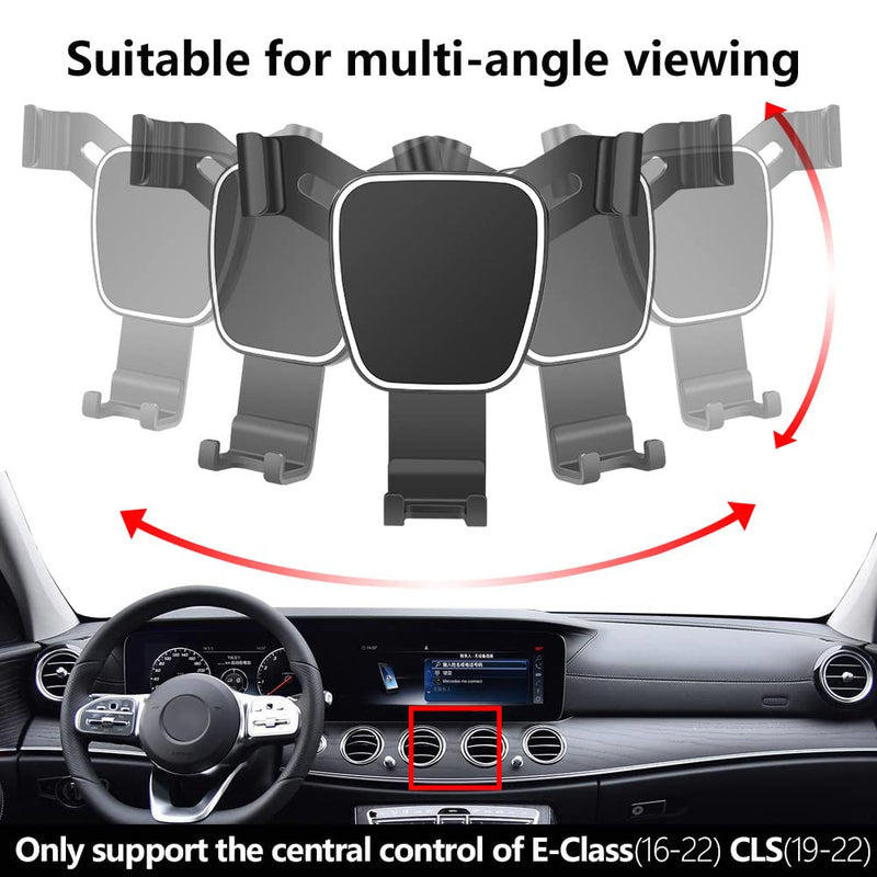 [Australia - AusPower] - LUNQIN Car Phone Holder for 2016-2022 Mercedes Benz E Class E300 E200 E260 E220d 2018-2022 CLS Class CLS350 CLS450 Auto Accessories Navigation Bracket Interior Decoration Mobile Cell Phone Mount 