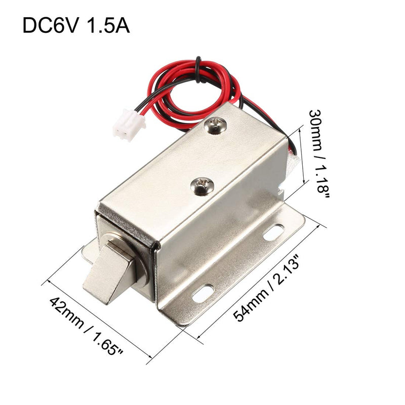 [Australia - AusPower] - uxcell DC 6V 1.5A 11.4mm Electromagnetic Solenoid Lock Assembly for Electirc Lock Cabinet Door Lock 