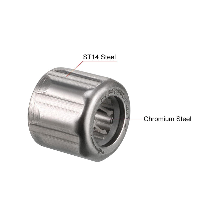 [Australia - AusPower] - uxcell 2 Pcs Needle Roller Bearings, 8mm Bore 14mm OD 12mm Width Chrome Steel Needles, One Way Clutch Bearing 