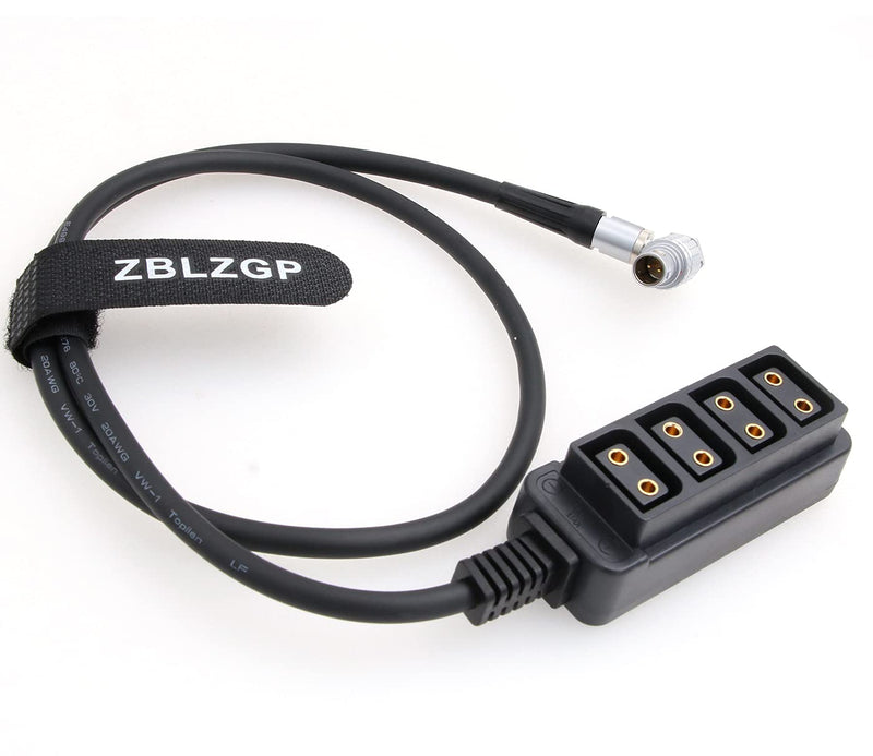 [Australia - AusPower] - ZBLZGP Right Angle 2 Pin Male to 4 D-tap Female Splitter 12V Ooutput Cable for ARRI RED DSMC2/TILTA 