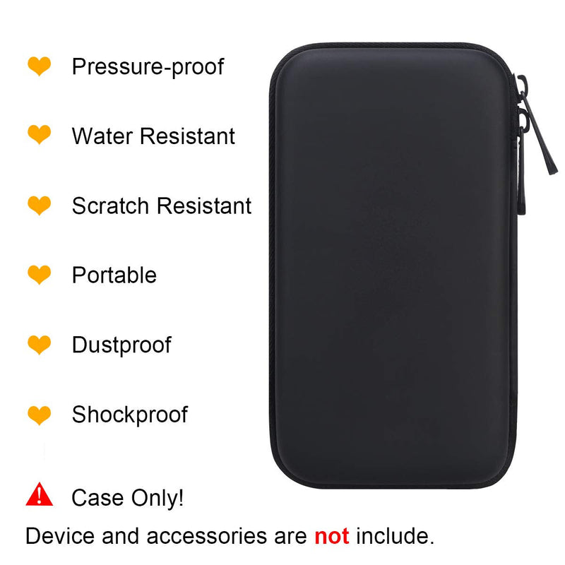 [Australia - AusPower] - BOVKE Carrying Case Hard Protective Case Impact Resistant Travel Power Bank Pouch Bag USB Cable Organizer for Earbuds, Cable Cords, Charger Adapter, Electronic Accessories Case Wallet, Black 