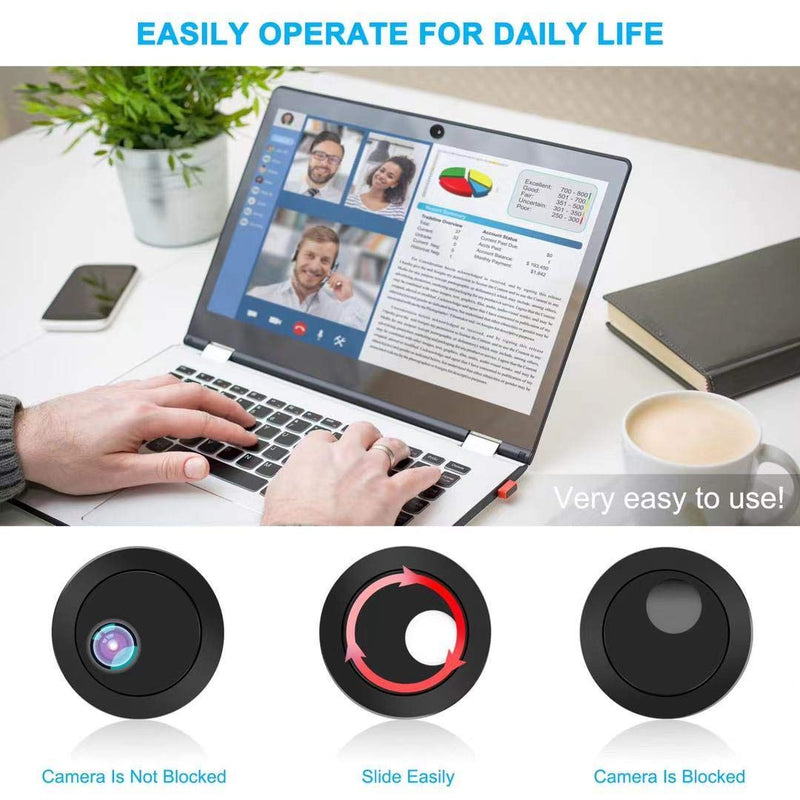 [Australia - AusPower] - Webcam Cover, Webcam Lens Privacy Cover Cap Hood Covers with Strong Adhesive, Protecting Privacy and Security for Logitech Webcam, Phone, iPad. 