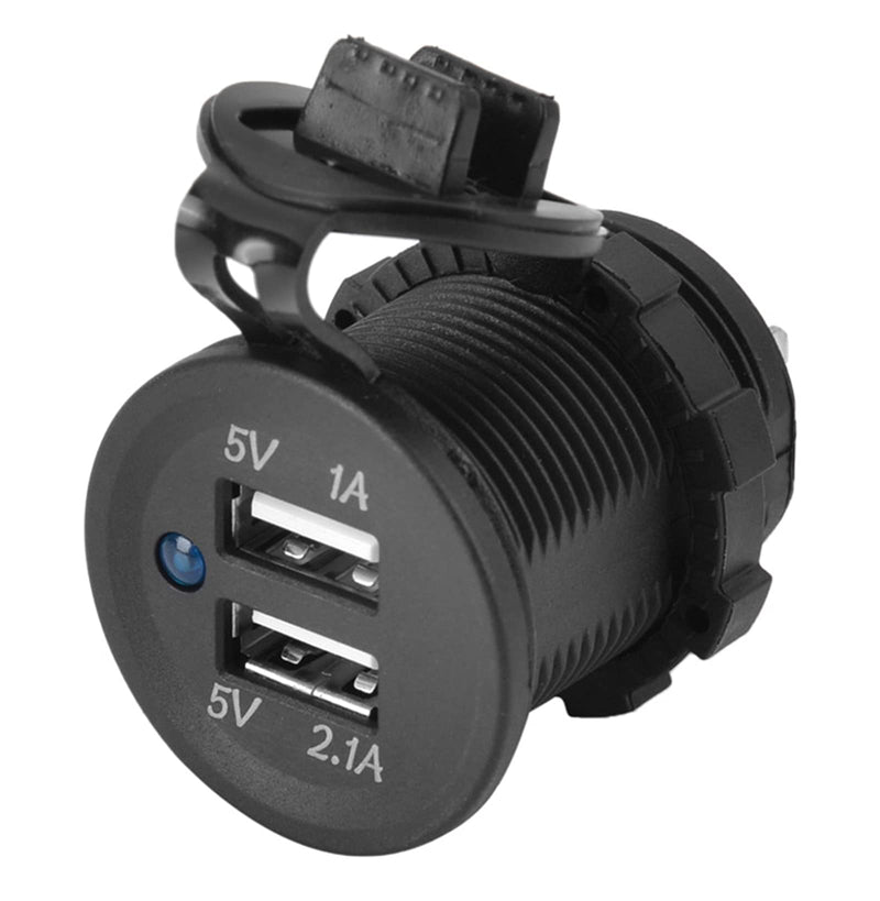 [Australia - AusPower] - Bandc Power Outlet Dual USB Charger Socket 2.1a 1a for Car Boat Marine Mobile 
